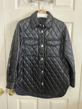 Maje Faux Leather Jacket - Size 36 - Black Brand New