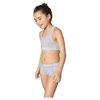 MäDchen Unterhose Name It Nkfshort Top 2P, Barely Pink/Grey Melange, 158/164