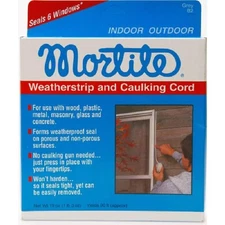 Mortite 19 Oz. X 90 Ft. Grey Weatherstrip and Caulking Cord