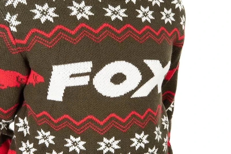 Fox 2025 Xmas Jumper Carp Fishing Christmas Knitted Sweatshirt Carpy Xmas Jumper - Image 3 of 3