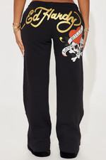 Love Kills Ed Hardy Pant - Black