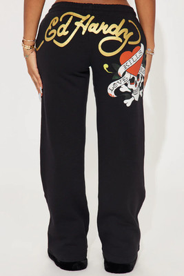 Love Kills Ed Hardy Pant - Black