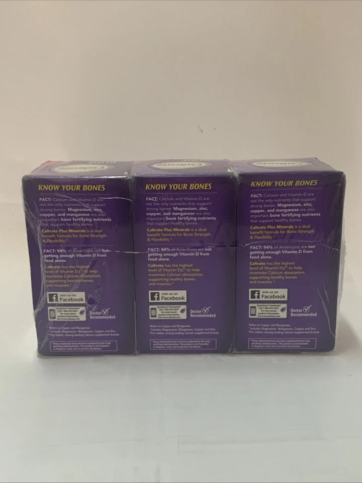 3x Caltrate Masticables 600 +D3 Plus Minerales Calcio y Vitamina D 60ct 12/25 Foto 3 de 4