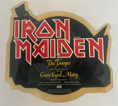 Iron Maiden - The Trooper 7" Shaped Picture Single Record EMIP5397 EMI 1983 NM