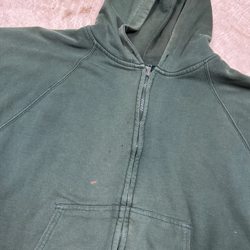 Suéter De Colección Ozark Trail Para Hombres Verde Bosque L Forrado Térmico Cremallera Sudadera con Capucha Años 90 BC68 Foto 4 de 4