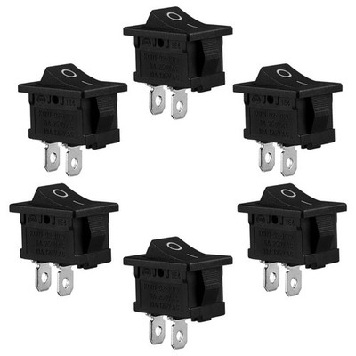 20 Pcs 2 Pin Toggle Rocker Switch Mini Round Snap Button for Auto Boat Use