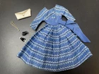 VINTAGE BARBIE DOLL OUTFIT LETS DANCE DRESS PURSE MULES NECKLACE #978 1960