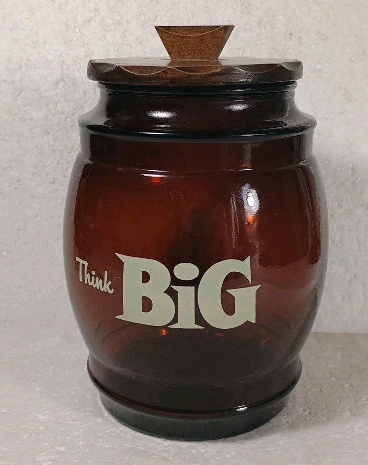 Siesta Ware Vintage 1970’s Think Big Cookie Jar #5  Snack Barrel 9