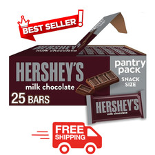 Hershey's Milk Chocolate Snack Size Candy Bars 25 Pack 11.25 Ounce Box