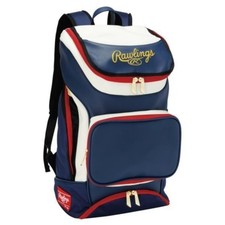 Rawlings EBA9S01 Baseball Bag Team Backpack W32 H54 D22cm 38L Navy  White NEW