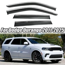 For Dodge Durango 11-2025 Window Visors Rain Guard Vent Deflector w/ Chrome Trim