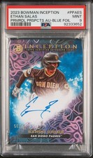 Ethan Salas Prmrdl Prspcts AU Blue Foil /75 Bowman Inception Primordial Prospect