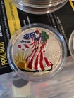 2001 Colorized American Eagle 1 Troy Oz. Silver Dollar - Capsulated