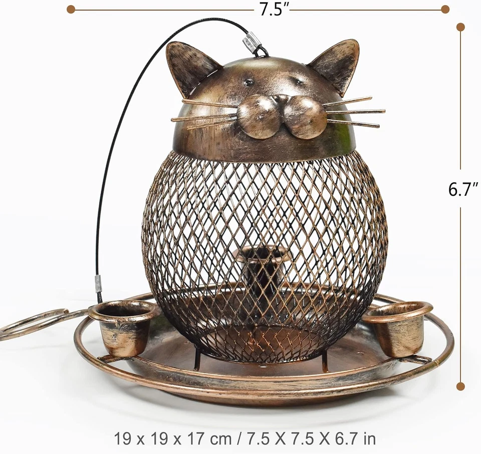 Bird Feeders for Outdoors, Heavy Duty Metal Wild Bird Feeder, Finch Bird Feeder - Image 2 of 4