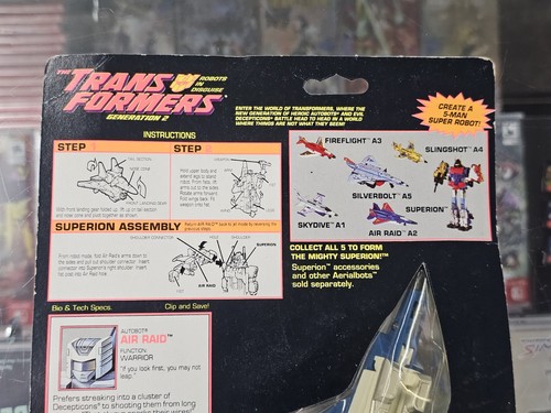 Transformers Original 1993 G2 Aerialbot Air Raid MOSC Superion Vintage NEW - Picture 7 of 12