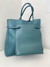 Delvaux Sac fourre-tout en cuir de veau bleu-vert 105483820