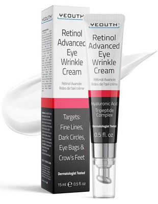 YEOUTH Retinol Eye Cream 15 ml   Anti-Aging, Reduce Puffiness, Dark Circles