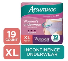 Assurance Women's Incontinence & Postpartum Underwear, XL , Maximum Absorbency19