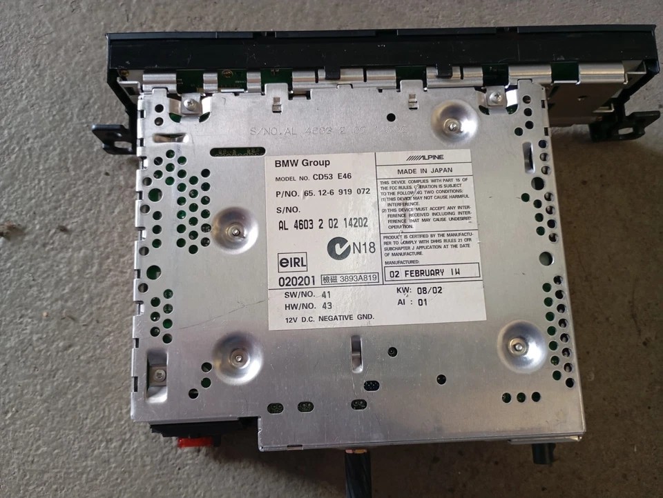 BMW 3er E46 Limousine Touring Cabrio Radio CD Orig. Negocios RCD109-03 6919072 - Imagen 4 de 4