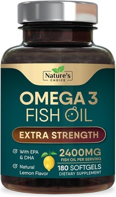 Triple Strength Omega 3 Fish Oil Supplement, EPA, DHA Fish Oil Omega 3 Support