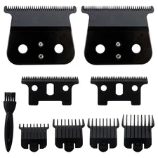 Replacement 2PCs T Blade Fit for Andis T Outliner Trimmer Andis GTX Trimmer, Bla