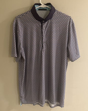 Greyson Polo Shirt Mens L multicolor All Over Geometric Print Stretch Golf