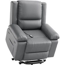 Electric Power Lift Recliner Chair for Seniors,PU w Massage,Heat&Remote Control