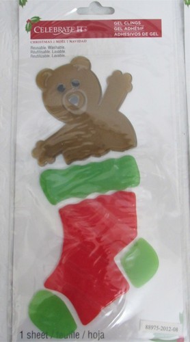 Medias decorativas de gel para ventanas de Navidad - Imagen 2 de 4