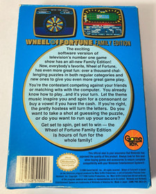 Wheel of Fortune Family Edition Nintendo NES *CIB, BEST LOOKING*