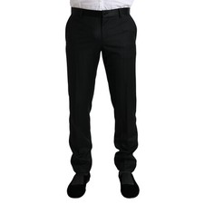 DOLCE & GABBANA Pants Black Wool Slim Fit Formal Trouser Dress IT50/W36/L 900usd