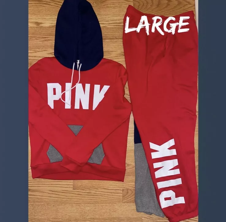 NWT Victoria Secret Pink Colorblock Pullover Campus Sweatpants