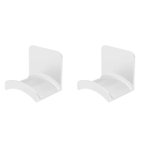 2PCS Universal Headphone Stand Adhesive Headphone Wall Mount Hanger Hook White