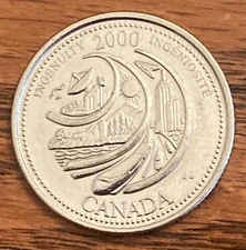 2000 Millennium Ingenuity Canada 25 cents quarter *75% off combined shipping*