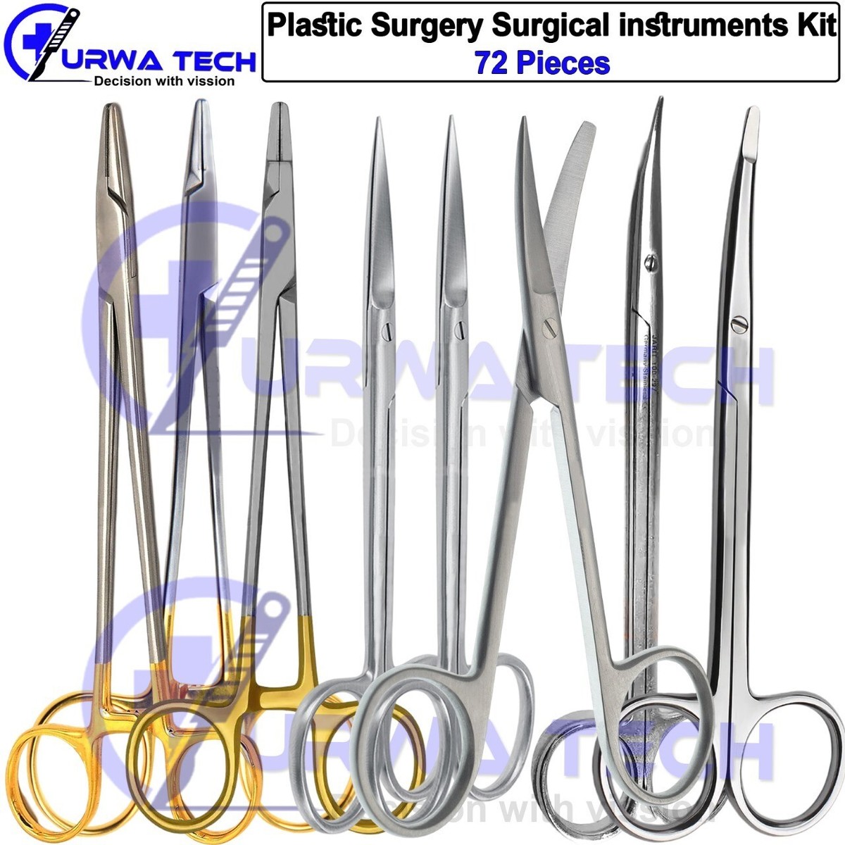 Set of 72 Pcs Plastic Surgery Kit Surgical Instruments kit | eBay