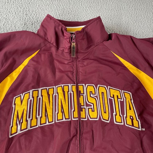 Chaqueta Minnesota Golden Gophers Coliseo Atletismo Cremallera Completa Marrón Dorado Grande * - Imagen 8 de 15