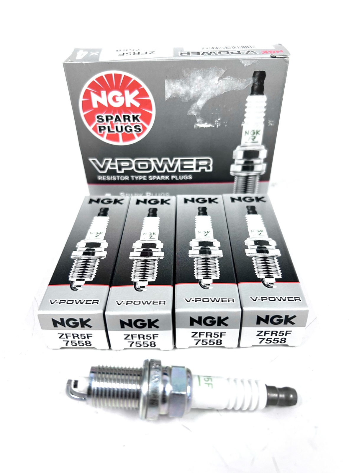 -NEW- NGK 7558 , V-Power Resistor Type Spark Plugs