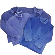 Vintage 1960s Faded EU French Blue Worker Chore Jackets - Sizes XS S M L XL