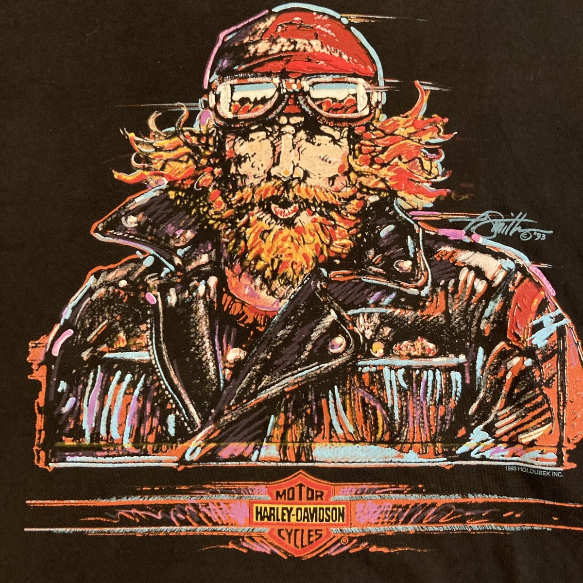 Vintage 1993 - Harley Davidson - Paul Smith Painting - T Shirt 
