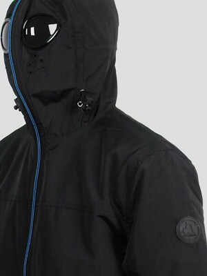 Mens Killjoy Goggle Jacket Hooded Black Bomber Streetwear Coat Zipper