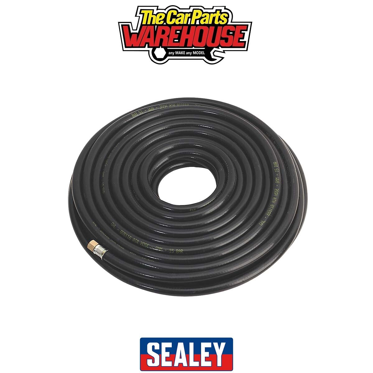 Sealey AH20RX Heavy-Duty Air Hose with 1/4""BSP Unions 20m x 8mm