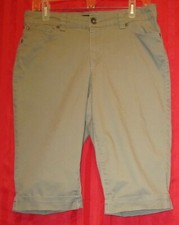 Women's Nine West Jeans Capri Cropped Cuff Hem Pants Brown Size 6 Excellent