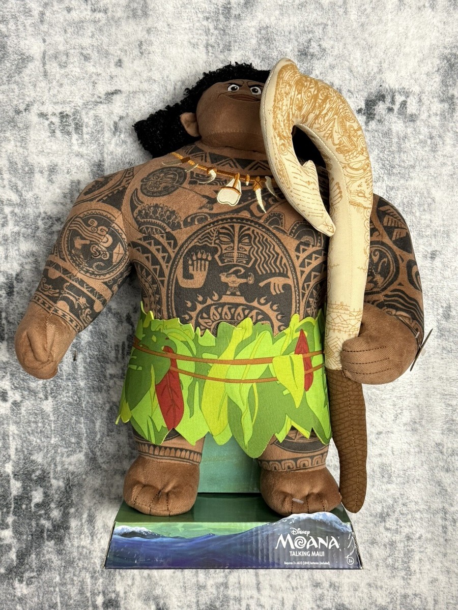 Just Play Moana Talking MAUI Plush Large Doll Figure Fish Hook