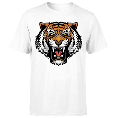 Tiger Head Cool Tee Top Herren TShirt #P1#OR#A