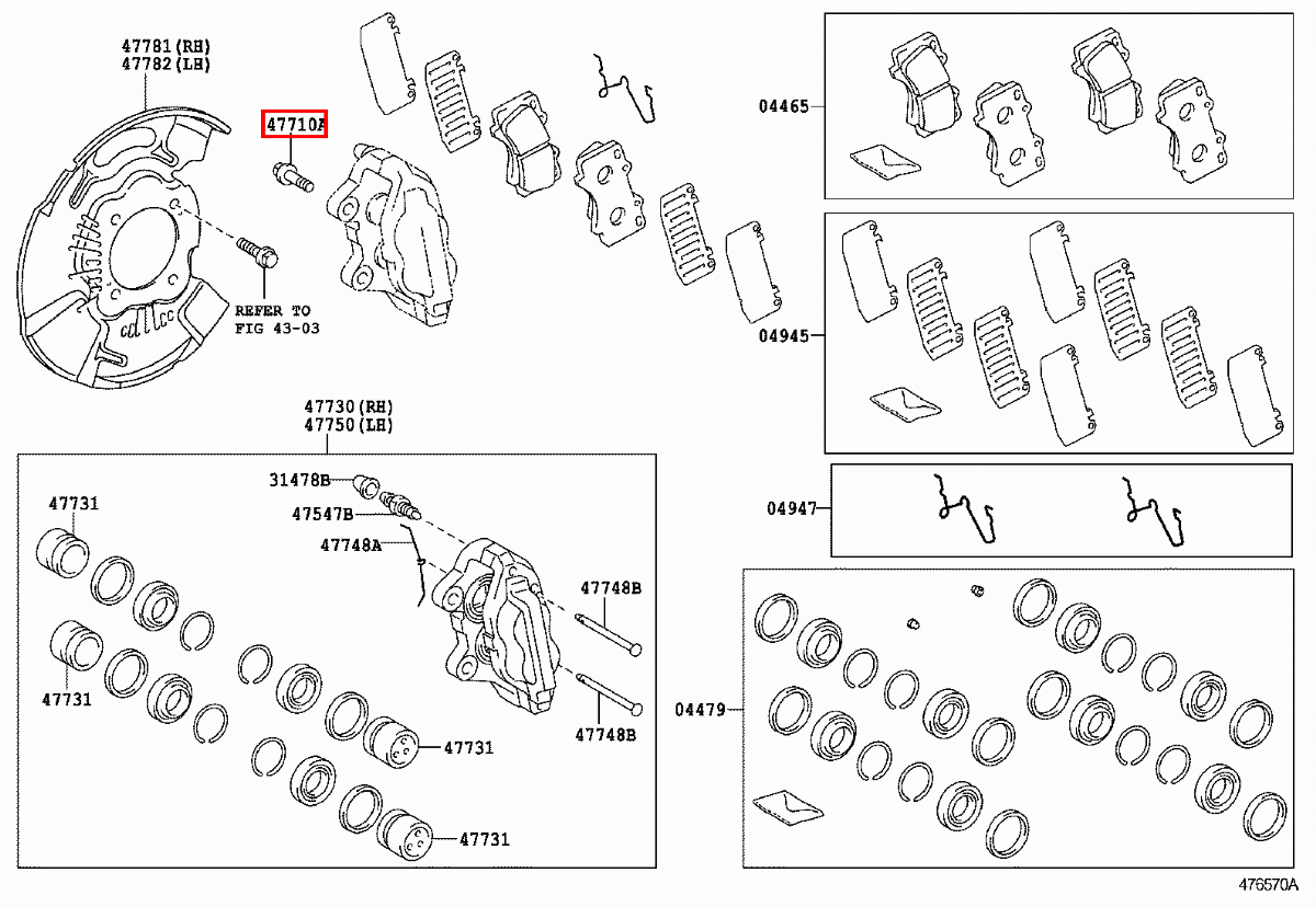 Genuine LandCruiser VDJ79 VDJ78 VDJ76 Front Brake Caliper Mount Bolt x2