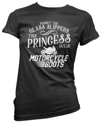 Diese Prinzessin trägt Motorradstiefel Damen T-Shirt Motorradfahrer Geschenk