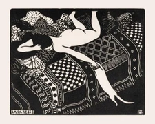 Laziness [woodcut] :  Felix Vallotton  :  1922 :  Archival Quality Art Print