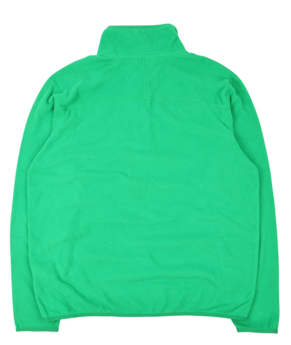 THE NORTH FACE Green Zip Neck Polartec Recycled Fleece Jumper Mens Size L