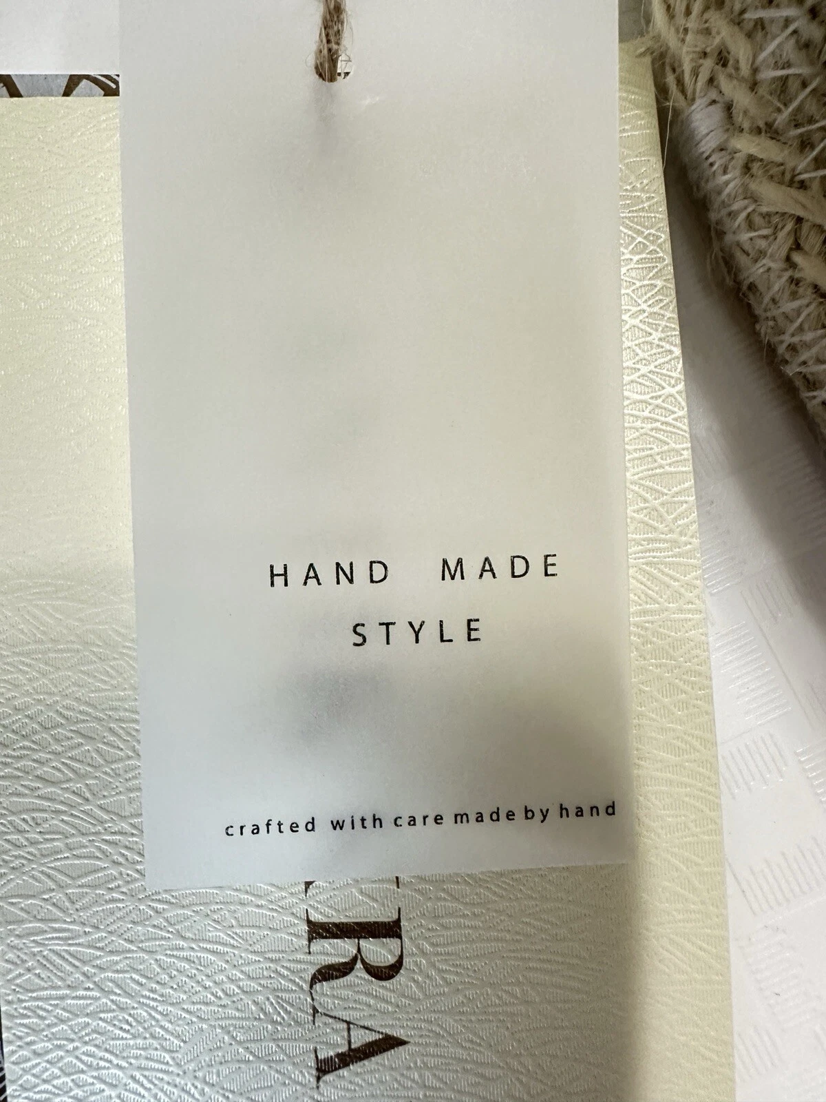 MEDEA BORSA A MANO NUOVA CON ETICHETTE ANTICA TESSUTO KRAFT MANICO BAMBÙ TOTE DESIGN MEZZO CERCHIO