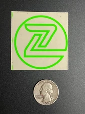 Vintage Z-Flex Skateboard Sticker Green 70s