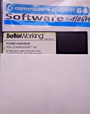 COMMODORE 64/128 -- BETTER WORKING POWER ASSEMBLER (SPINNAKER - DISK)